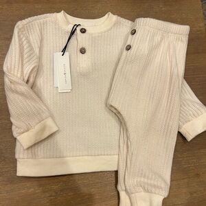 Cream Knit Matching Set